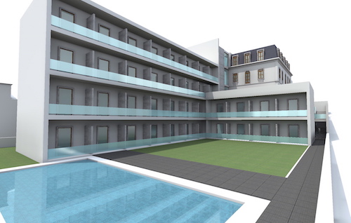 arquitectura hotel piscina